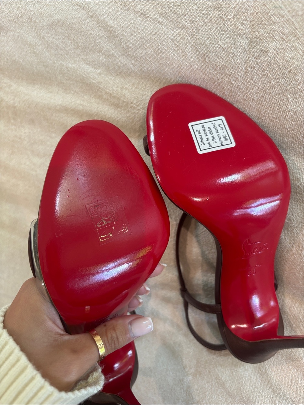 Christian Louboutin Rosalie 100mm sling backs - Picture 5 of 9